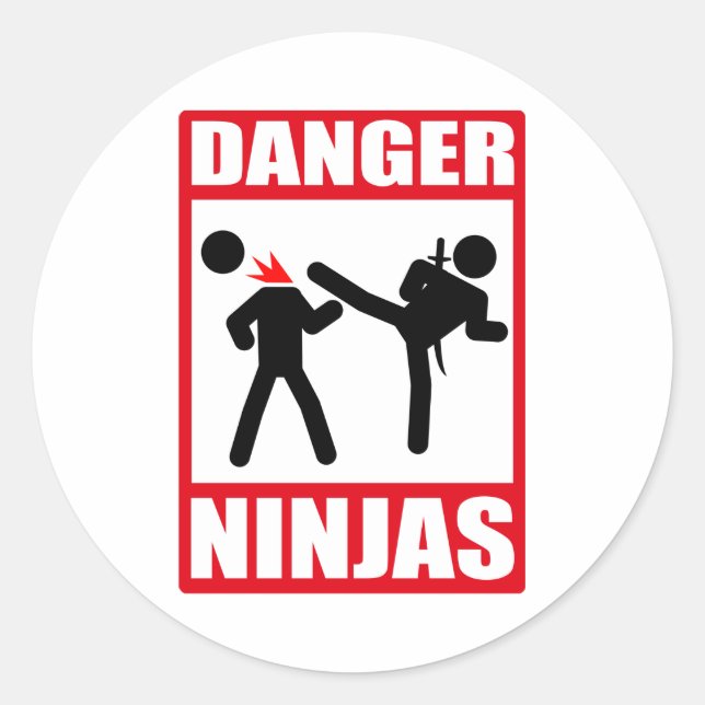 Ninja Academy Okinawa Kill Bill Classic Round Sticker (Front)