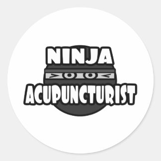 Ninja Acupuncturist Classic Round Sticker