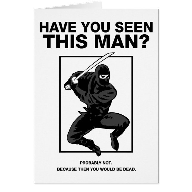 Ninja - avez-vous vu cet homme ? (Devant)