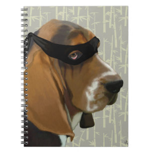 Ninja Basset Hound Dog Notebook
