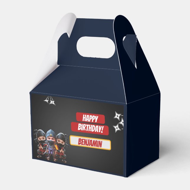 Ninja Birthday Favor Box (Front Side)