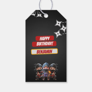 Ninja Birthday  Gift Tags
