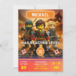 Ninja birthday Invitation