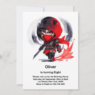 Ninja Birthday Invitation