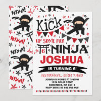 Ninja Birthday Invitation Karate Birthday Party