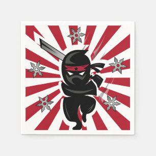 Ninja Birthday Party Dessert Napkins