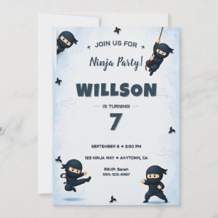 Ninja Birthday Party Invitation