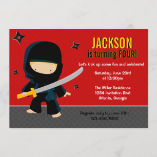 Ninja Birthday Party Invitation