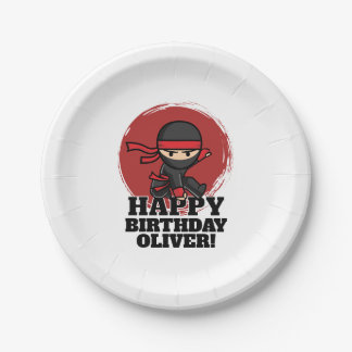 Ninja Birthday Party Paper Plate
