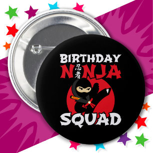 Ninja Birthday Party Theme Birthday Ninja Squad 2 Inch Round Button