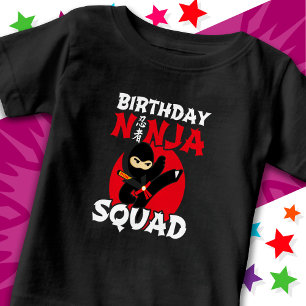 Ninja Birthday Party Theme Birthday Ninja Squad Baby T-Shirt