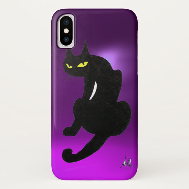 NINJA BLACK CAT Purple Case-Mate iPhone Case (Back)