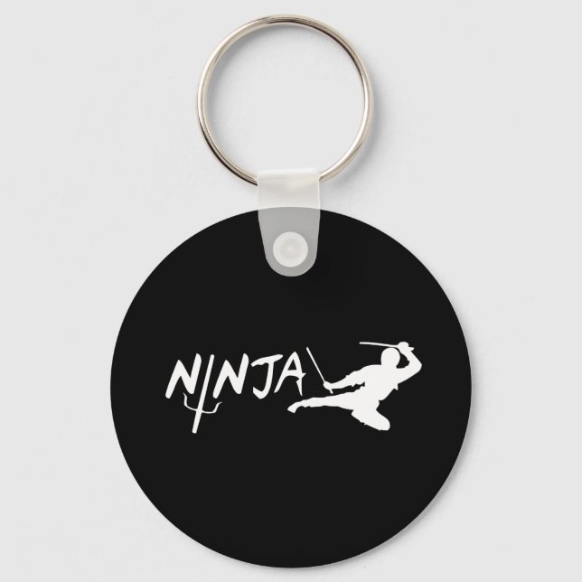 Ninja Black Keychain (Front)