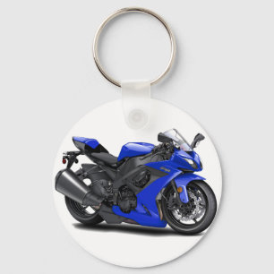 Ninja Blue Bike Keychain