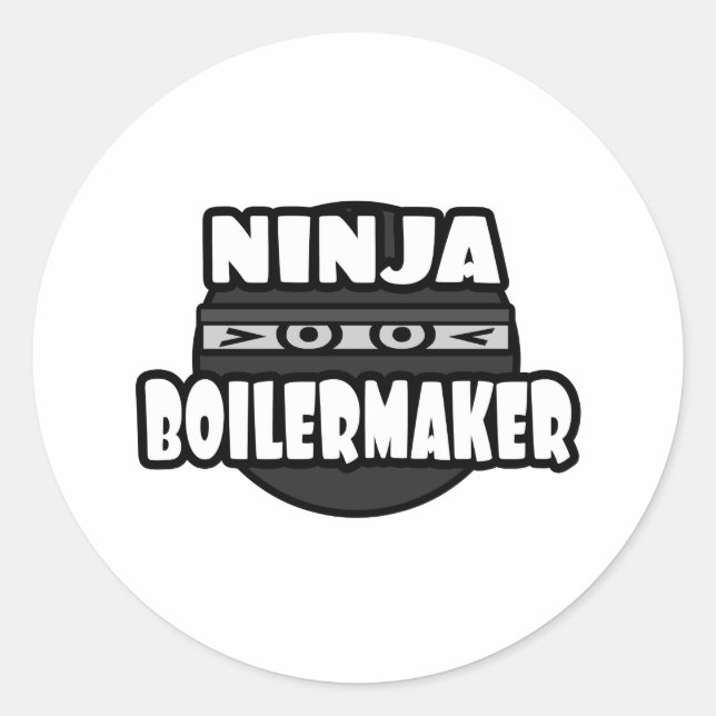 Ninja Boilermaker Classic Round Sticker (Front)