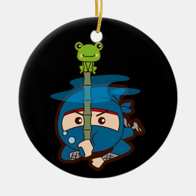Ninja Boy Ceramic Ornament (Front)