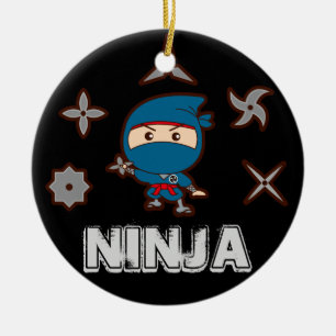 Ninja Boy Ceramic Ornament