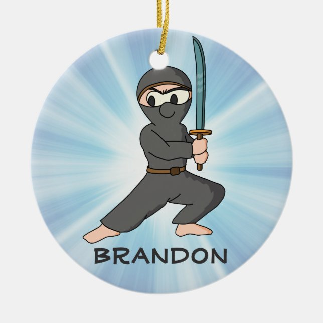 Ninja Boy Design Ornement (Devant)