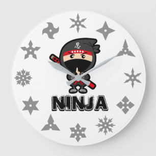 Ninja Boy Large Clock