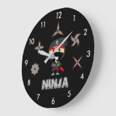 Ninja Boy Large Clock (Angle)