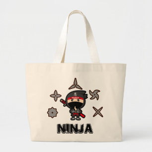 Ninja Boy Large Tote Bag