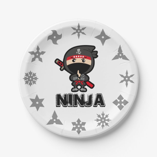 Ninja Boy Paper Plate (Front)