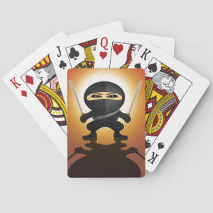 Ninja Boy Playing Cards