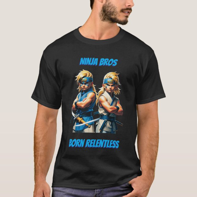 Ninja Bros Born Relentless Basic  T-Shirt (Front)