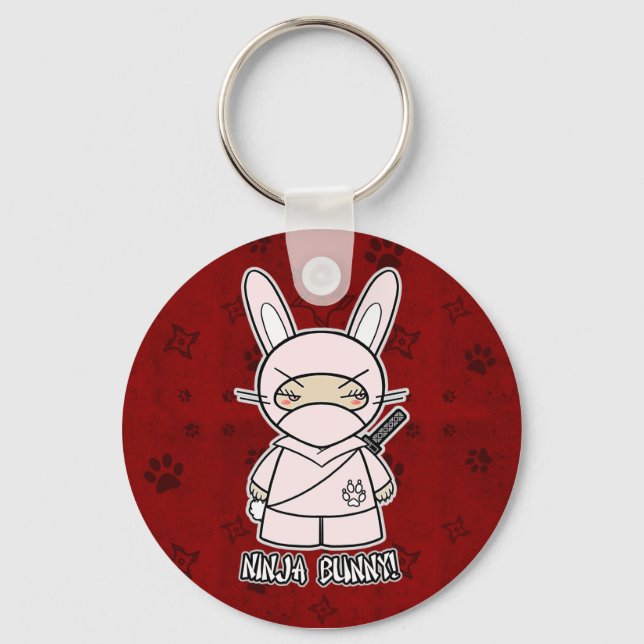 Ninja Bunny! In Red Keychain (Front)