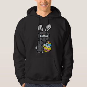 Ninja Bunny Rabbit Egg Cute Easter Day Boys Kids T Hoodie