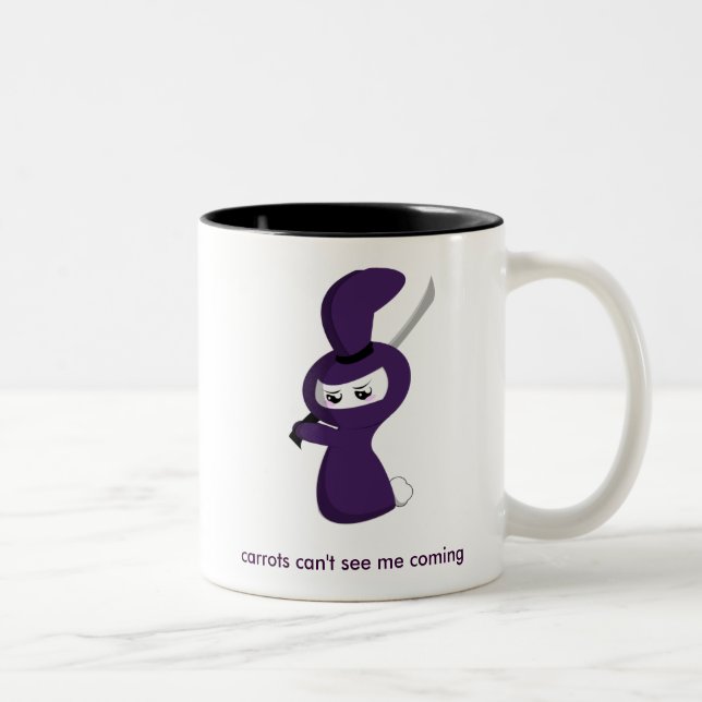 Ninja Bunny Two-Tone Coffee Mug (Right)