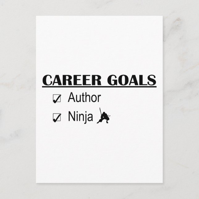 Ninja Career Goals - Author Postcard (Front)