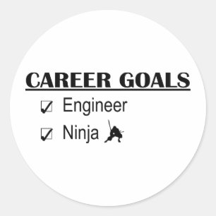 Ninja Career Goals - Engineer Classic Round Sticker