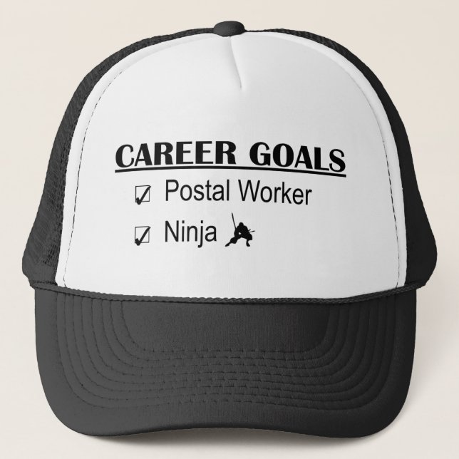Ninja Career Goals - Postal Worker Trucker Hat (Front)