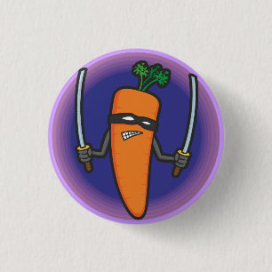 Ninja Carrot 1 Inch Round Button