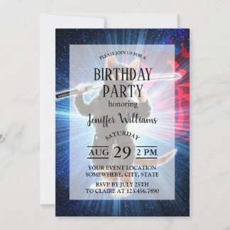 Ninja Cat in space.                                Invitation