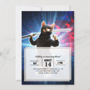 Ninja Cat in space.                                Invitation