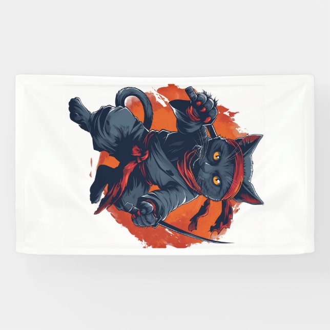 Ninja Cat Stealth Banner (Horizontal)