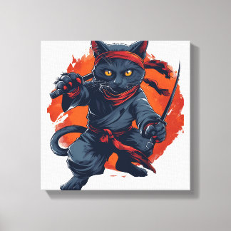 Ninja Cat Stealth Canvas Print
