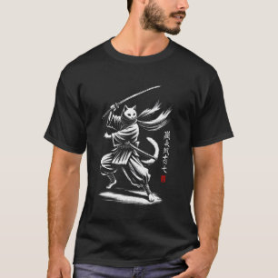 Ninja Cat Warrior Japanese Samurai Japan Mom Dad K T-Shirt