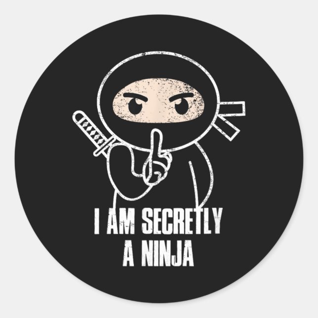 Ninja Classic Round Sticker (Front)