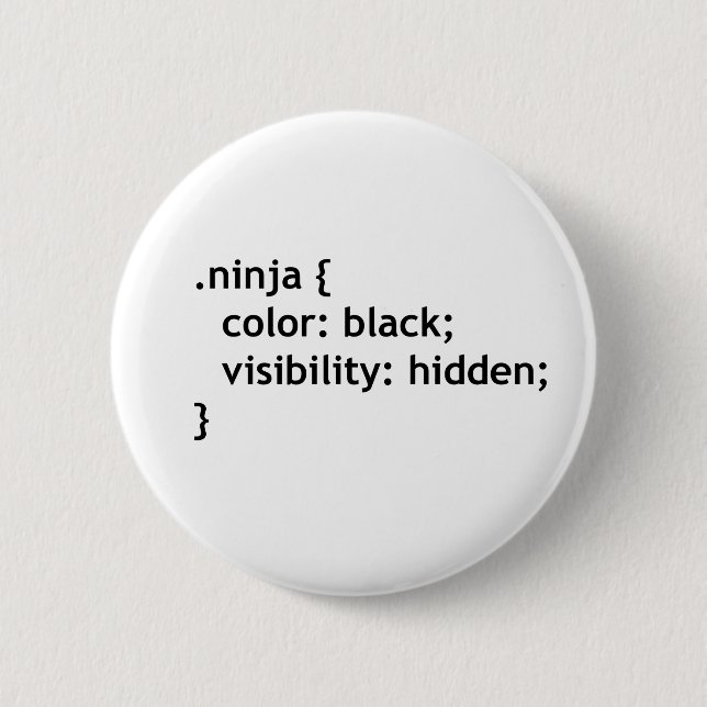 ninja code, script 2 inch round button (Front)