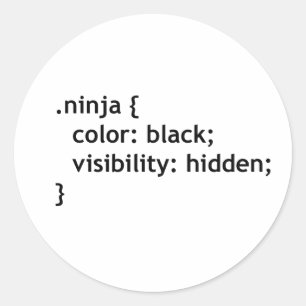 ninja code, script classic round sticker