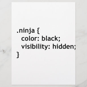 ninja code, script letterhead