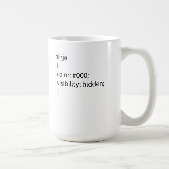 Ninja css definition coffee mug (Right)