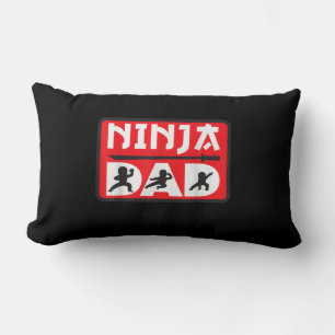 Ninja Dad Matching Family Ninja Warrior Funny Gift Lumbar Pillow