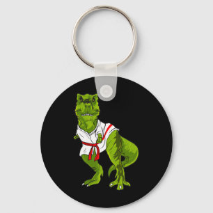 Ninja Dinosaur Martial Arts Funny Judo Karate Dino Keychain