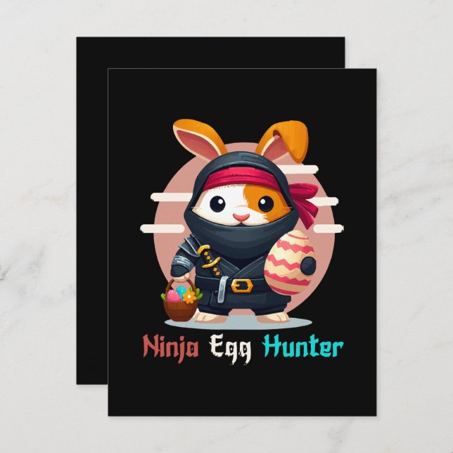 Ninja Egg Hunter Holiday Card (Front/Back)