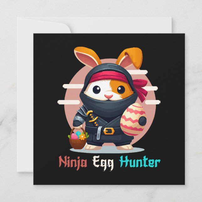 Ninja Egg Hunter Invitation (Front)