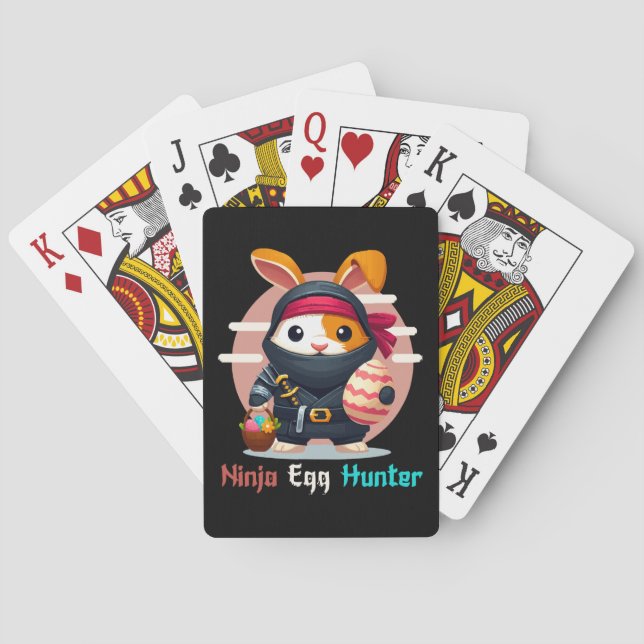 Ninja Egg Hunter Playing Cards (Back)
